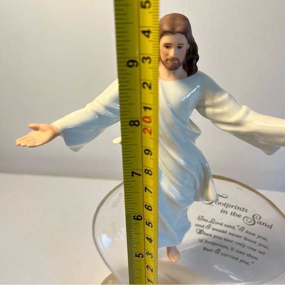 Bradford Exchange Jesus “Footprints In The Sand” Always With You Statue Figurine - Picture 5 of 7